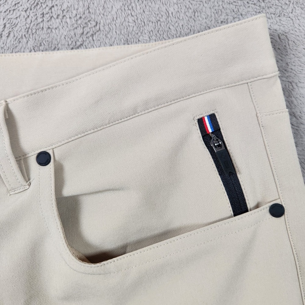 Fourlaps Traverse Slim Fit Pant Mens size 36x32 Beige Tan Tech Stretch - Picture 5 of 13